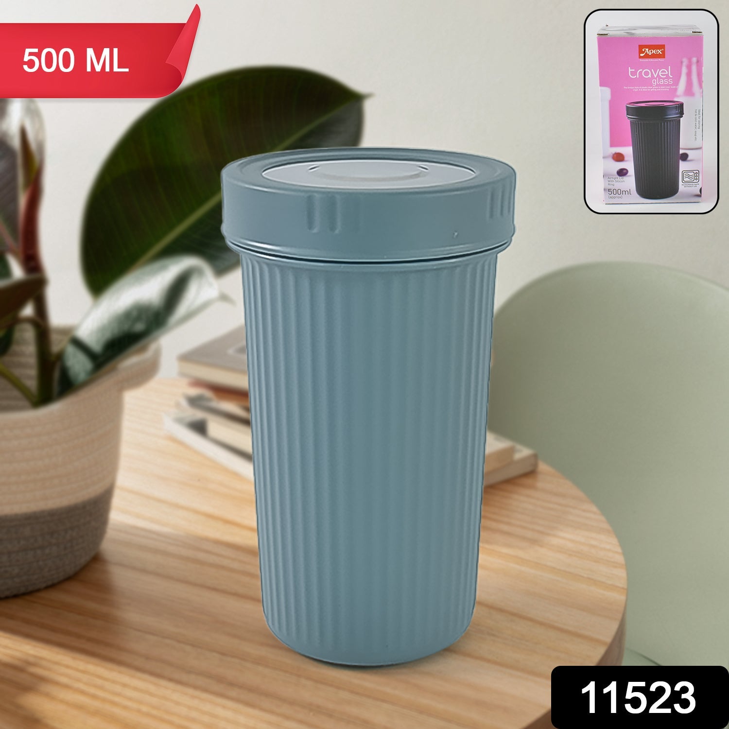Apex Double Wall Inner Steel Travel Glass (500ml) Approx (1 Pc / Mix Color) Apex Double Wall Inner Steel Travel Glass (500ml) Approx (1 Pc / Mix Color)